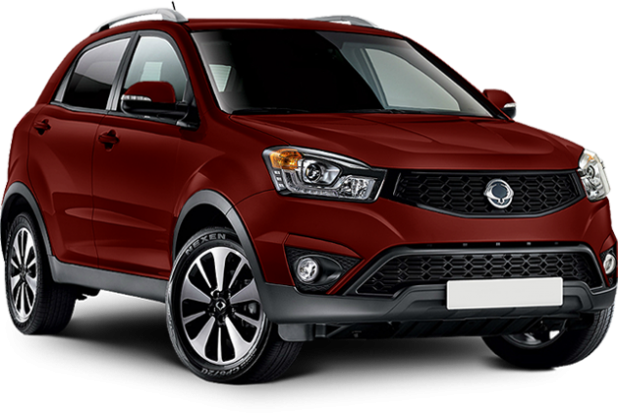 Ssangyong Actyon в цвете bright red