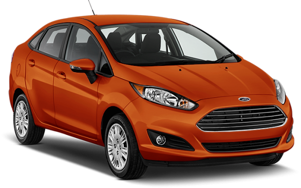 Ford Fiesta Sedan в цвете orange