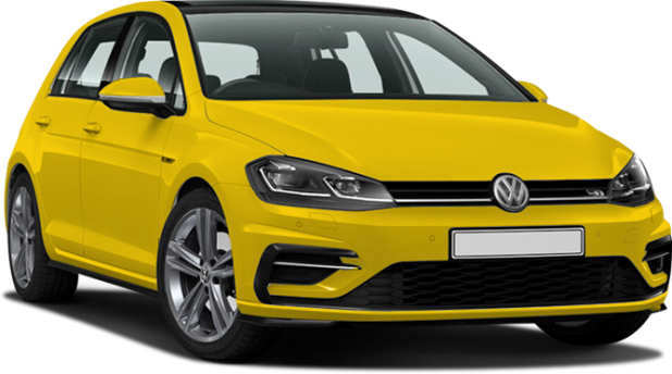 Volkswagen Golf в цвете yellow