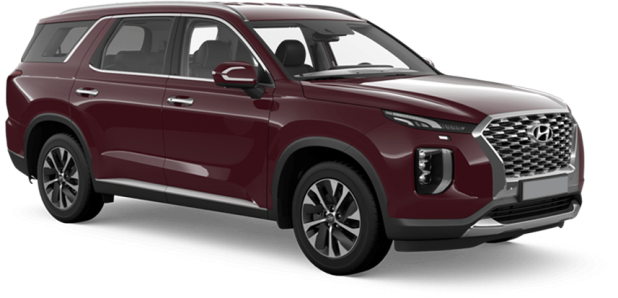 Hyundai Palisade в цвете темно-красный sierra burgun