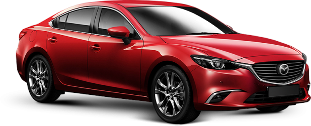 Mazda 6 в цвете soul red