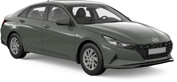 Hyundai New Elantra в цвете темно-серый amazon grey